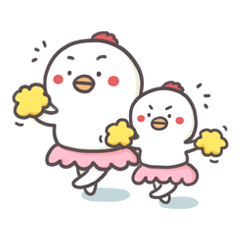 [LINEスタンプ] ニワトリのブさんとブちゃん