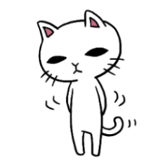 [LINEスタンプ] まったりしろねこ