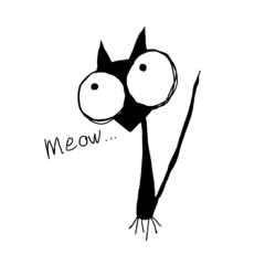 [LINEスタンプ] コウモリとネコ 1