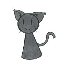 [LINEスタンプ] LINE cat cat cat black