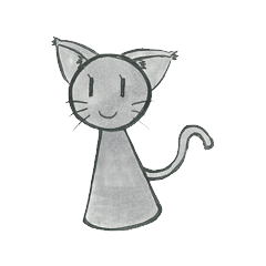 [LINEスタンプ] LINE cat cat cat grey