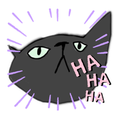 [LINEスタンプ] 使いにくくない黒猫