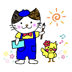 [LINEスタンプ] 使いやすいミケネコとインコの敬語スタンプ