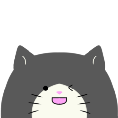 [LINEスタンプ] ハチワレのくろちゃん