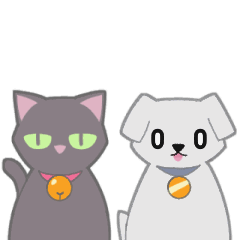 [LINEスタンプ] 犬と猫の動くラインスタンプの画像（メイン）