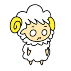 [LINEスタンプ] 表情の読みづらいひつじ