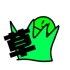 [LINEスタンプ] 緑のたぬき