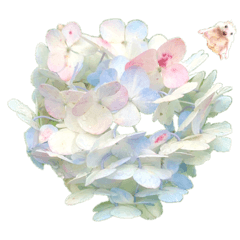 [LINEスタンプ] 花 モルモット ハリネズミ ロブスター