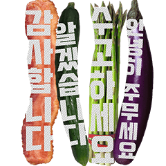 [LINEスタンプ] 分割されたベーコンと野菜（韓国語）の画像（メイン）