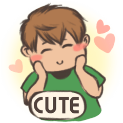 [LINEスタンプ] 毎日の会話の男の子の可愛いで面白い感情