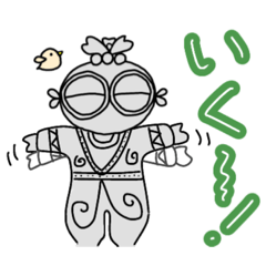 [LINEスタンプ] 文字入り土偶さん【遮光器土偶】