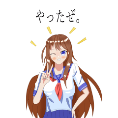 [LINEスタンプ] 女子高生どかちゃんの画像（メイン）