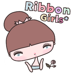 [LINEスタンプ] Ribbon Girls*