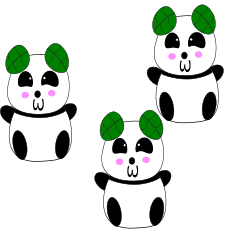 [LINEスタンプ] 葉パンダの画像（メイン）