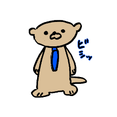 [LINEスタンプ] お餅みたいなカワウソ