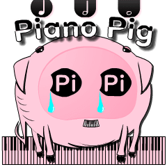 [LINEスタンプ] PiPi ～ピアノ・ピッグと新しい楽譜～の画像（メイン）