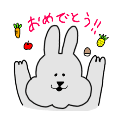 [LINEスタンプ] もぶもぶうさぎ