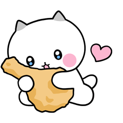 [LINEスタンプ] チキンを愛する猫