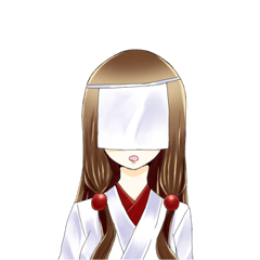 [LINEスタンプ] 覆面巫女さん