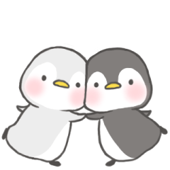 [LINEスタンプ] 白ペンギンの幸せスタンプ③あまえんぼの画像（メイン）