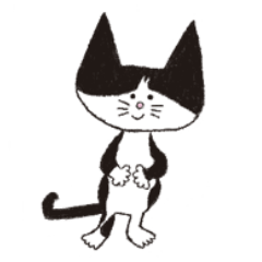 [LINEスタンプ] ハチワレ猫のラキ