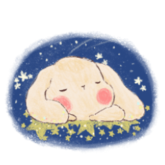 [LINEスタンプ] うさぎてゃん （たれ耳）