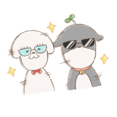 [LINEスタンプ] もふくん ＆ イワくん