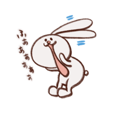 [LINEスタンプ] しろウサギさんのスタンプ