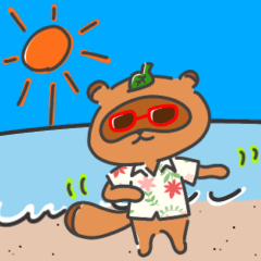 [LINEスタンプ] おかげサマー狸