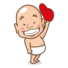 [LINEスタンプ] 赤ん帽（赤ちゃん）の画像（メイン）