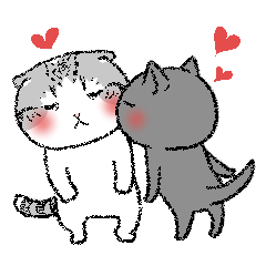 [LINEスタンプ] ラブい猫 ジム＆リリー