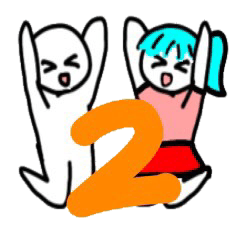 [LINEスタンプ] ぷくぷくちゃんと白ちゃん2