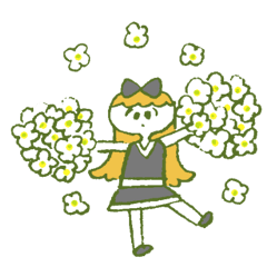 [LINEスタンプ] お花と小人の画像（メイン）