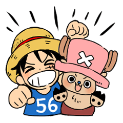 [LINEスタンプ] ONE PIECE ちいさいむぎわらのいちみ