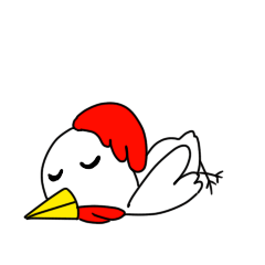 [LINEスタンプ] ニヤけるチキンさん