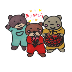 [LINEスタンプ] 森の3匹のこぐま 日常編2