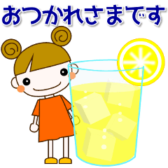 [LINEスタンプ] なちゅらるがーるん 夏 暑中見舞い等