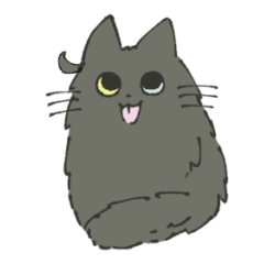 [LINEスタンプ] 黒猫のような生き物