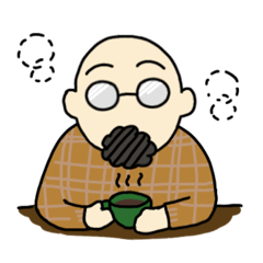 [LINEスタンプ] めがねひげおじさん