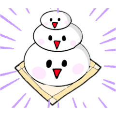 [LINEスタンプ] もちから生まれた生物