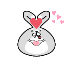 [LINEスタンプ] 絵ぇ感字（兎）