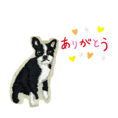 [LINEスタンプ] フレンチブルドッグの刺繍スタンプ