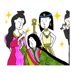 [LINEスタンプ] 歴史ゆるスタンプ①"三大美女ときどき妹子"