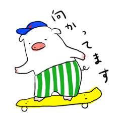 [LINEスタンプ] 白ぶたぴけっとの1日