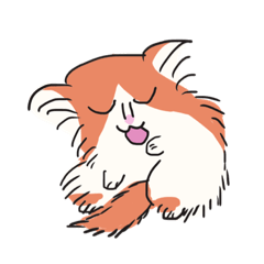 [LINEスタンプ] 指で描いたうちの猫