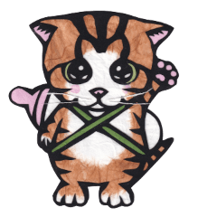 [LINEスタンプ] 切り絵☆ねこスタンプ