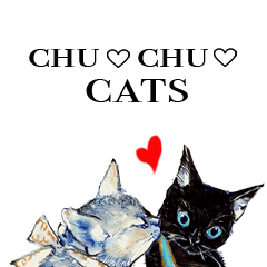 [LINEスタンプ] CHU CHU CATS