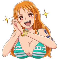 [LINEスタンプ] ONE PIECE ガールズリアクションスタンプ