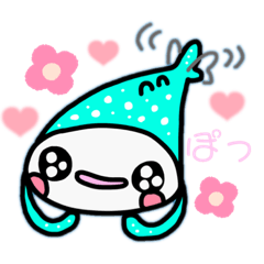 [LINEスタンプ] ジンベエザメのミントちゃんスタンプ♡