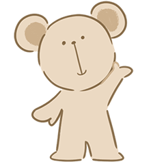 [LINEスタンプ] 人中めちゃ長い熊